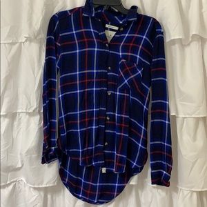 Blue/Red/White Plaid Flannel